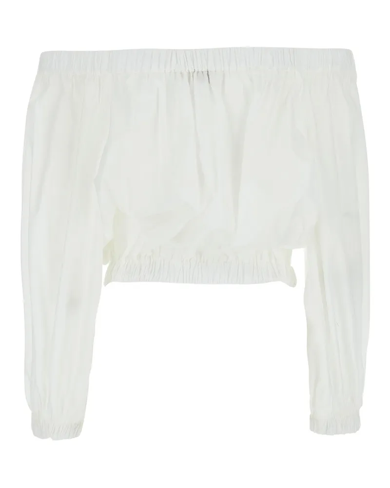 Jucca Women's Top Popolin Off-Shoulder White Tops White