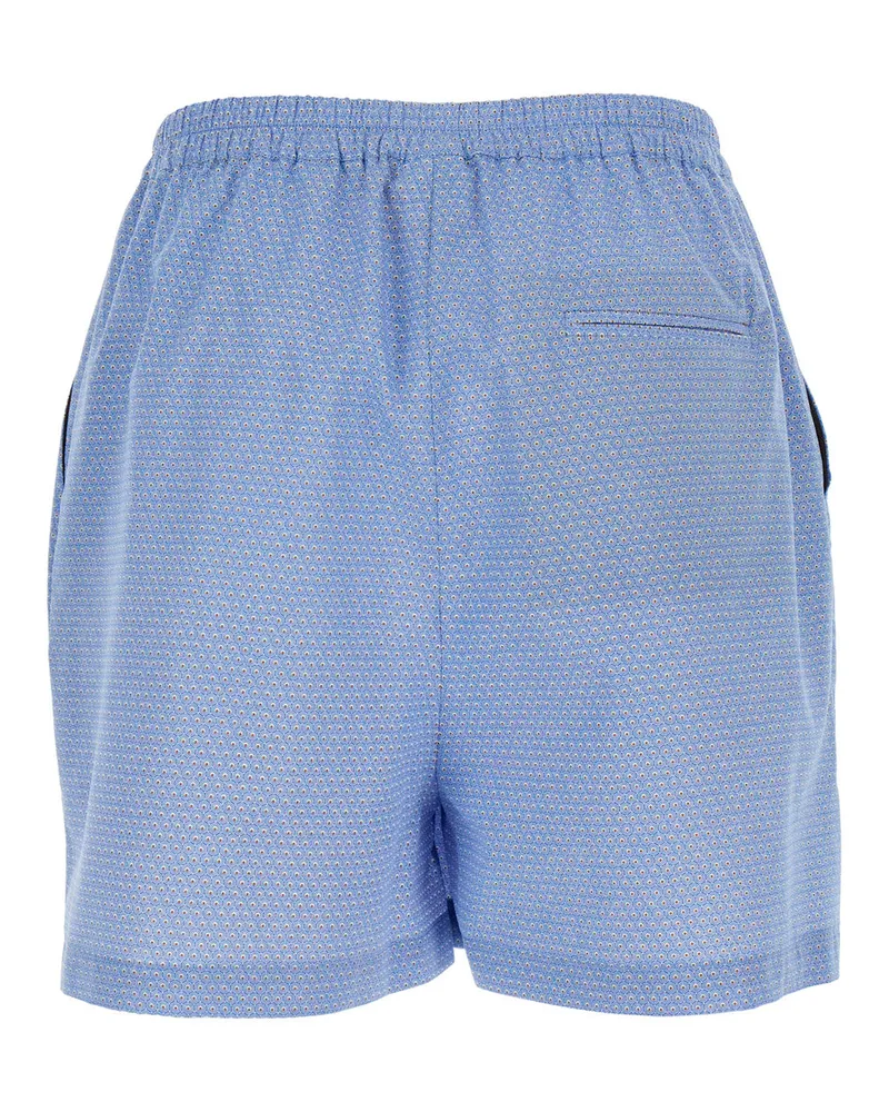 ..,merci Women Shorts Light Blue Cotton Blend Blue