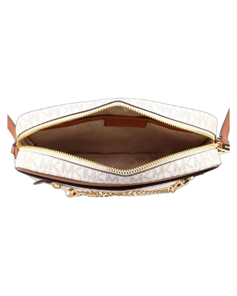Michael Kors Women's Crossbody Bag Vanilla 89.coated Canvas Polyester Crossbody-bags Vanilla