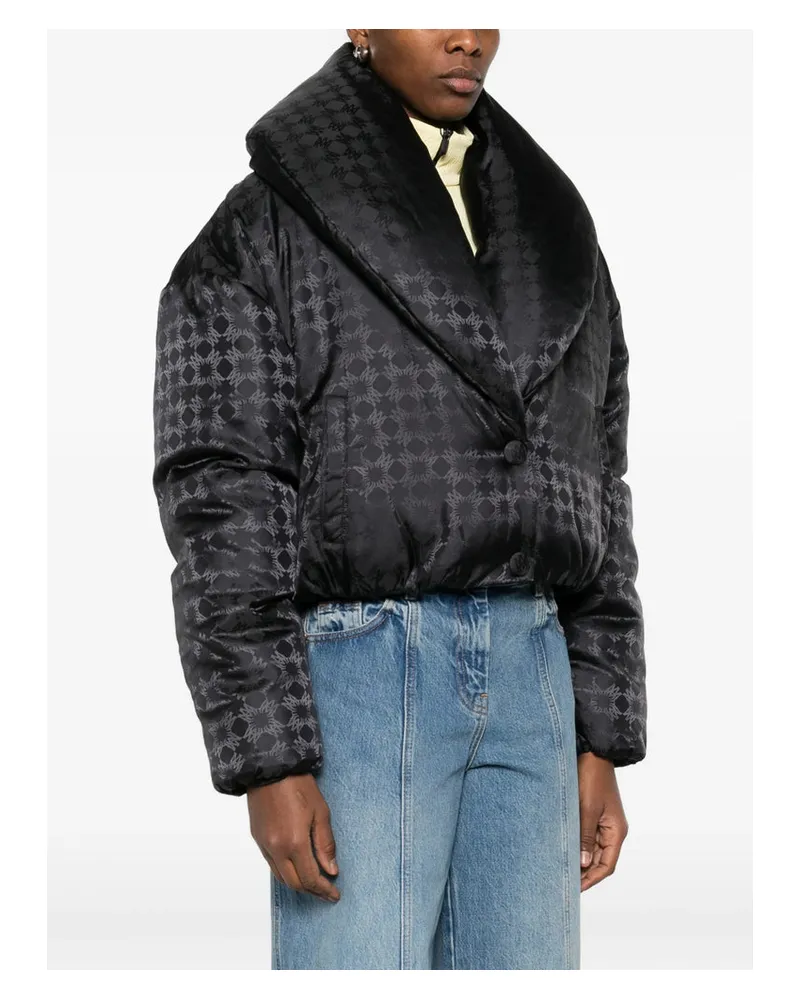 Amiri Cropped Puffer Down Jacket — Black Black
