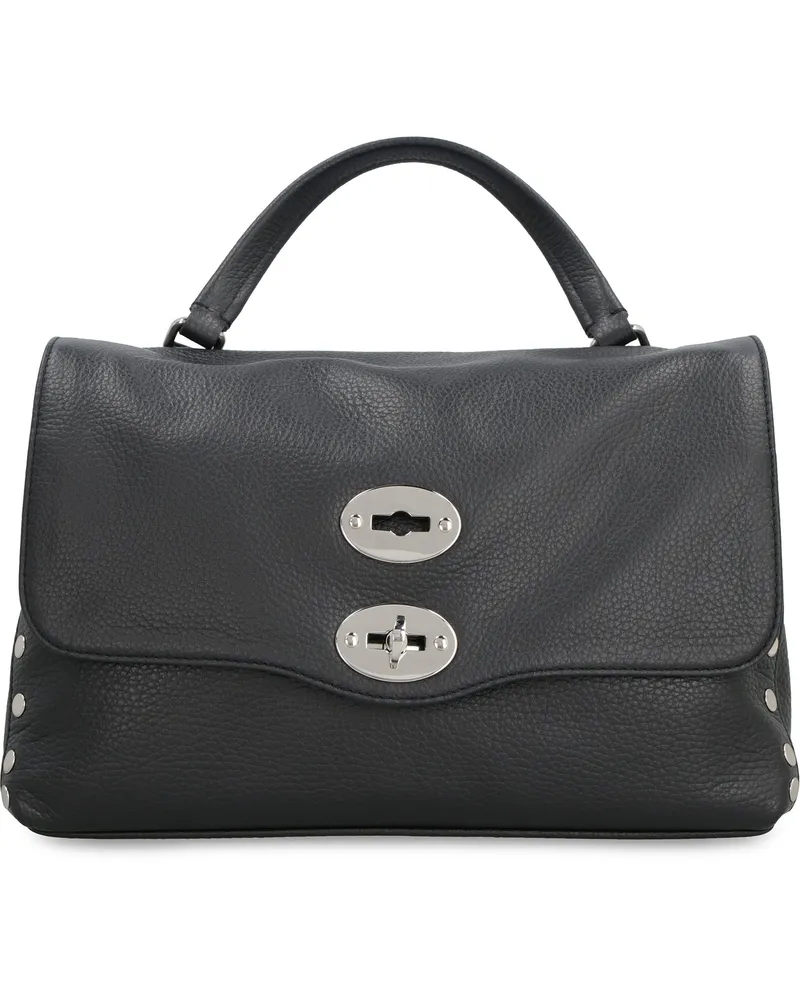 Zanellato Women's Postina S Leather Handbag Black Calf Handbags Hand Bags Black