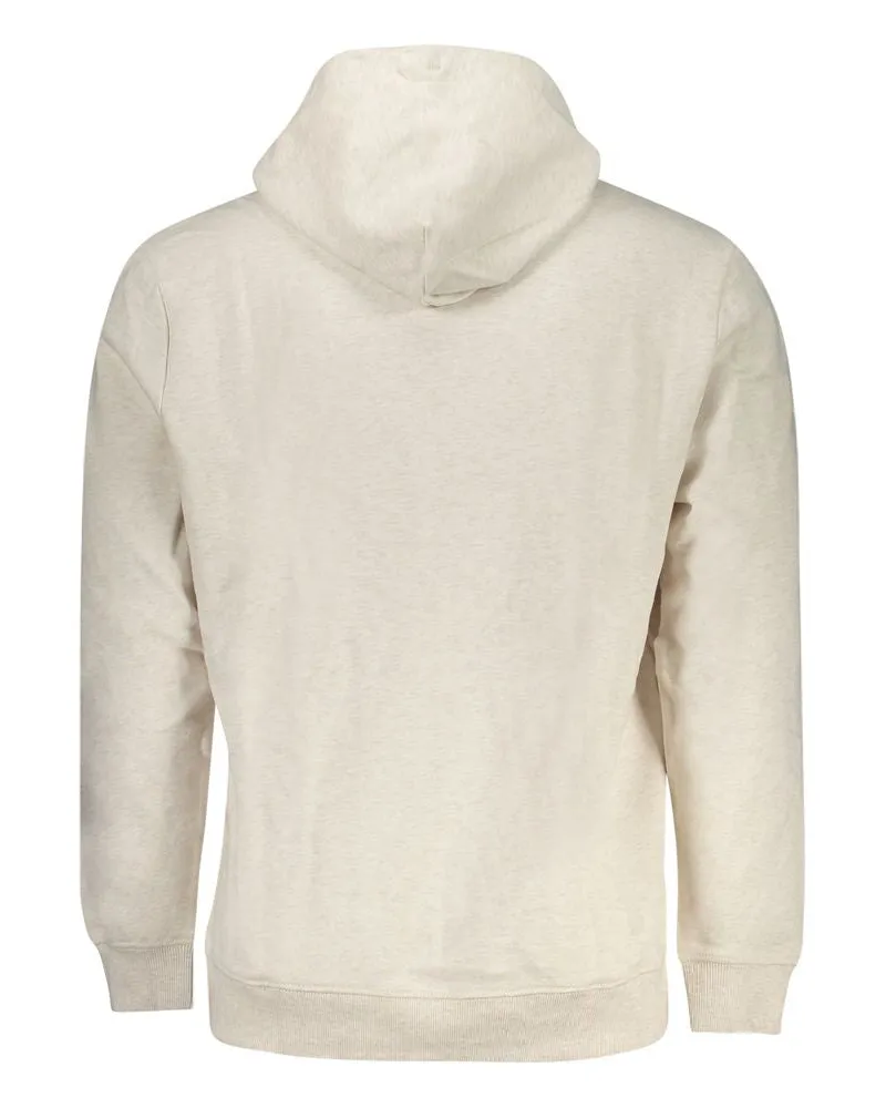 Tommy Hilfiger Logo-Striped Cotton Hoodie — Beige Beige
