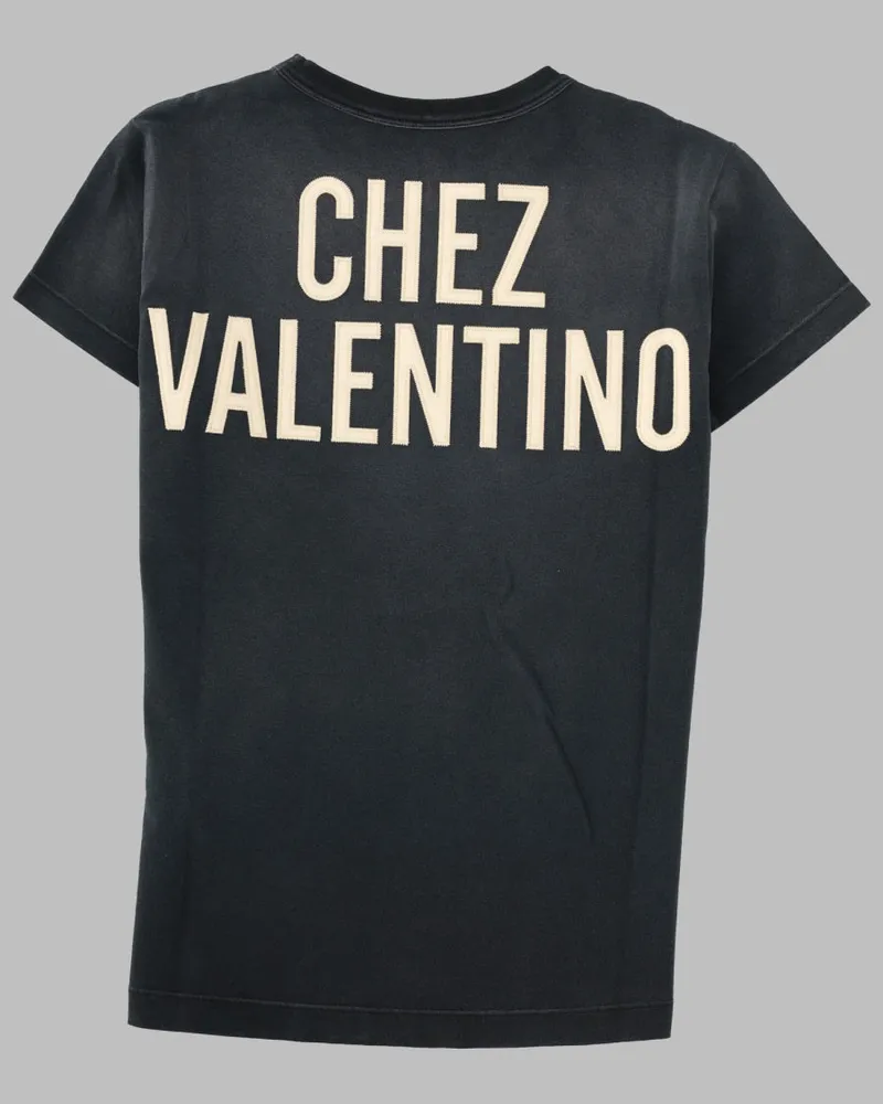 Valentino Garavani Printed Cotton T-Shirt — Black Black