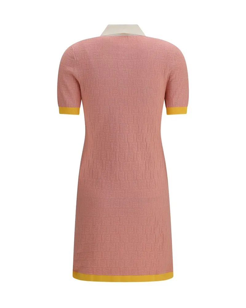 Fendi Women Multicolor Polyamide Casual Dress Pink