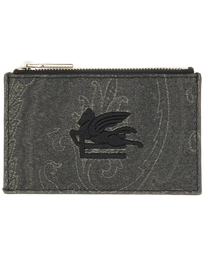 Etro Arnica Card Case — Black Black