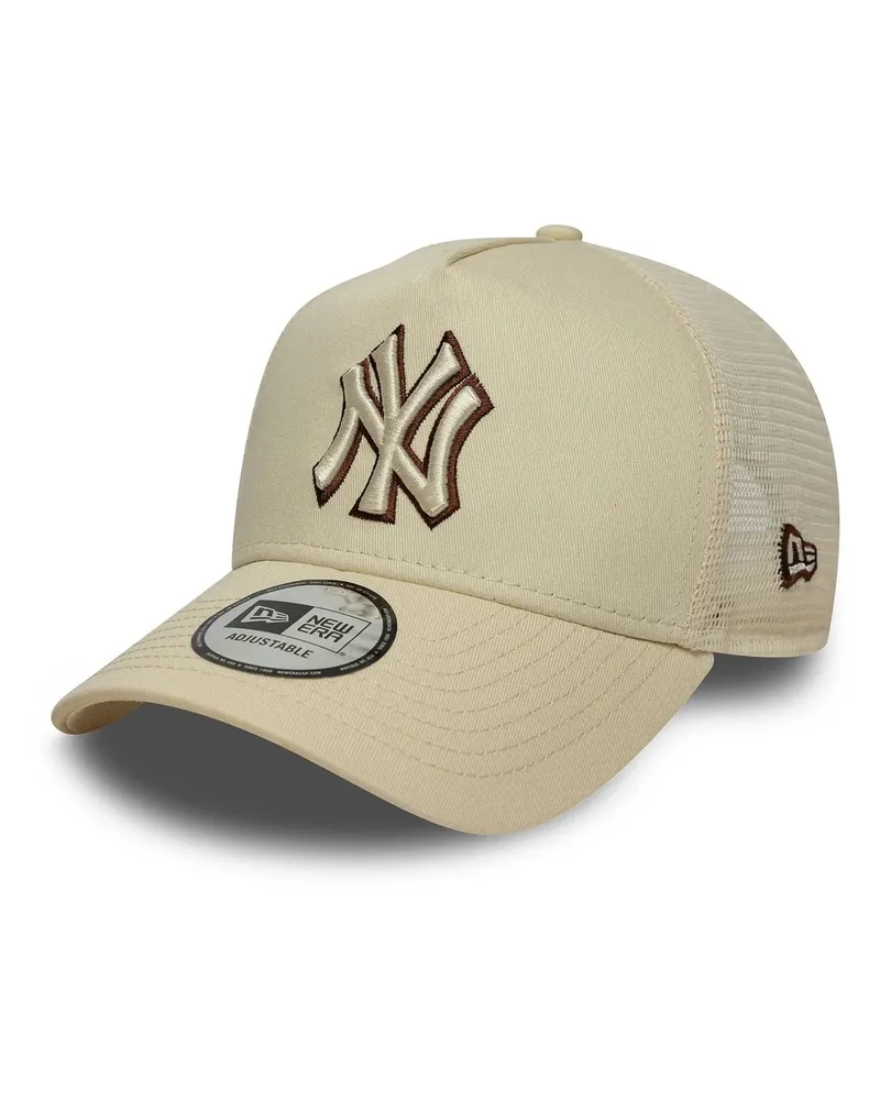 New Era Men's Trucker Cap 9forty E-Frame Light Beige Hat Beige