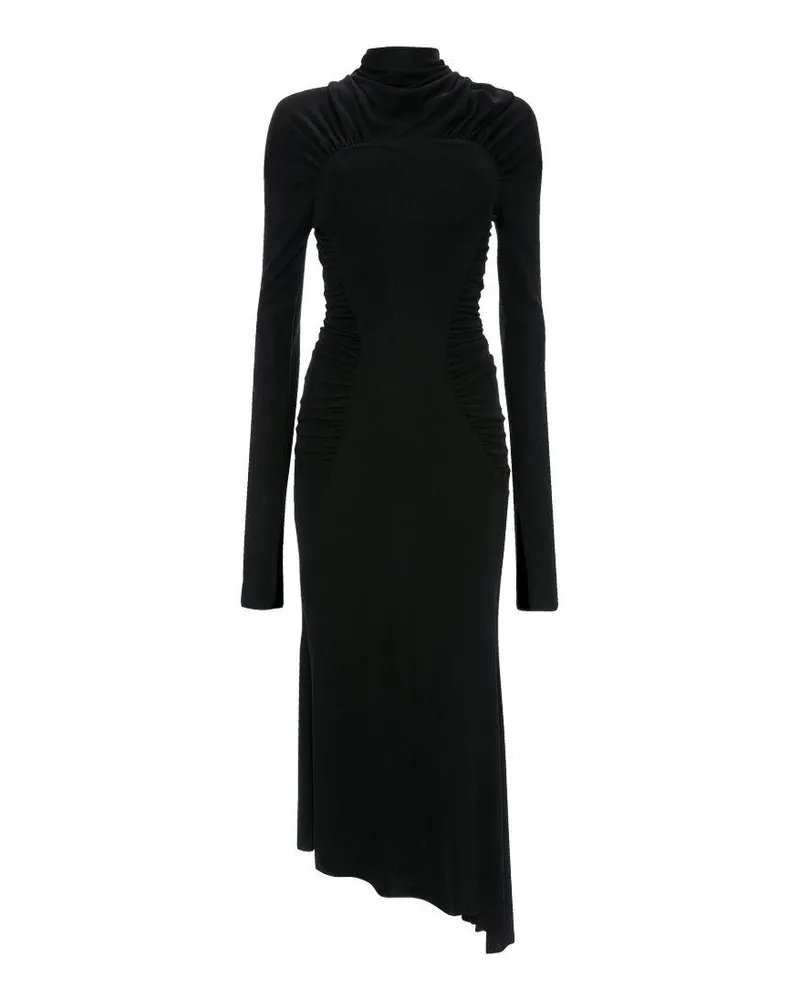 Victoria Beckham Women's Midi Dress Black Viscose Black