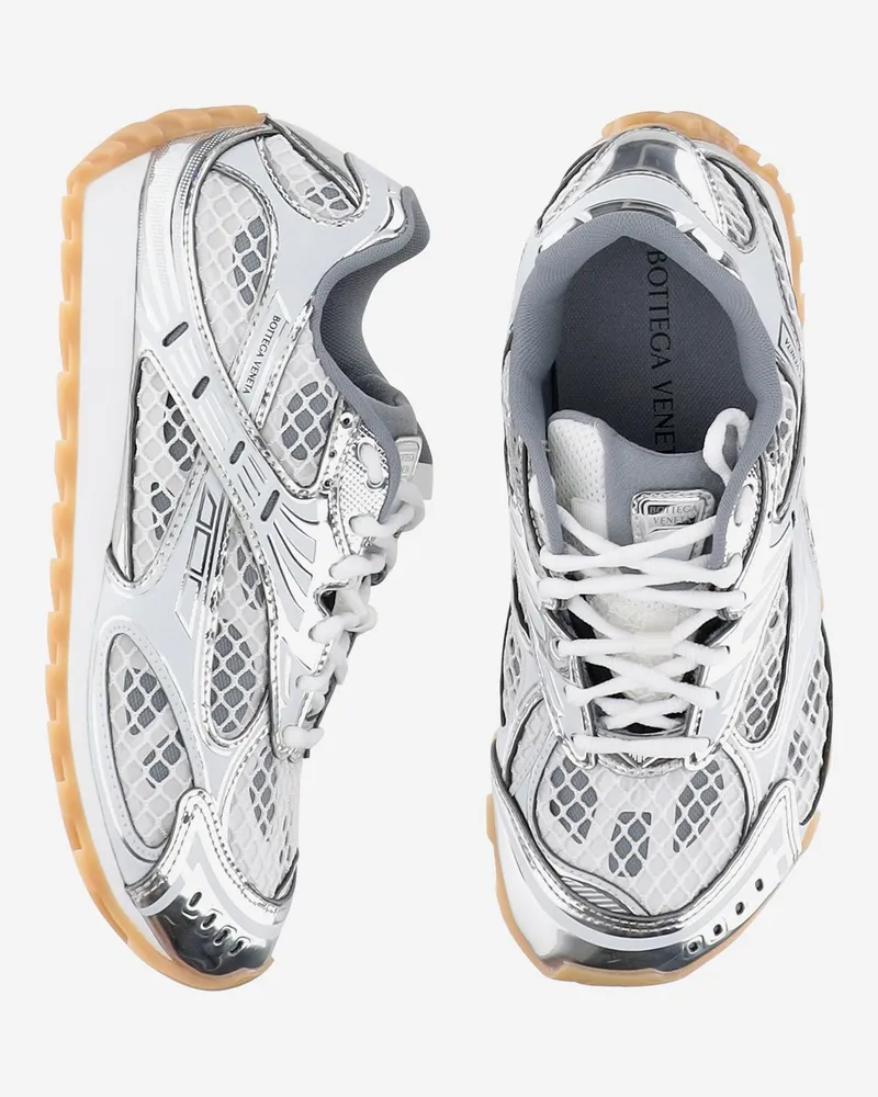 Bottega Veneta Women's Sneakers Orbit Silver Polyurethane Trainers Silver