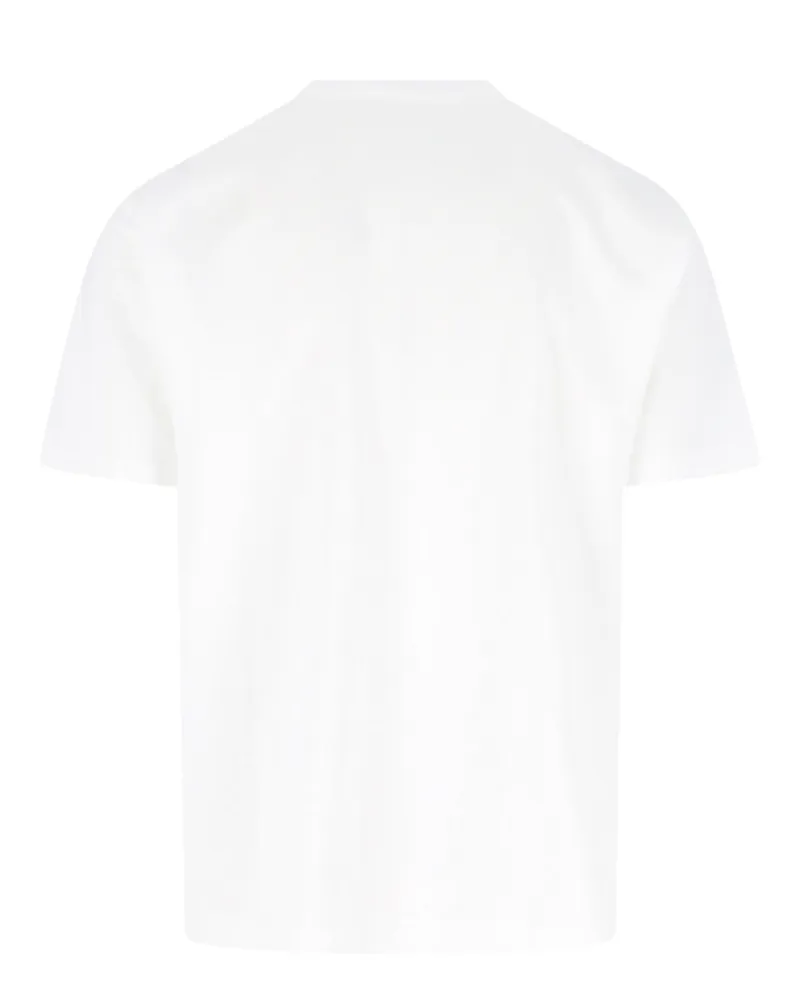 and wander Men's Logo-Printed T-Shirt White Cotton Polyester White