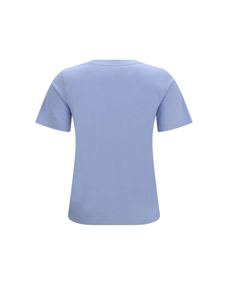 Burberry Women Blue Cotton T-Shirt Blue