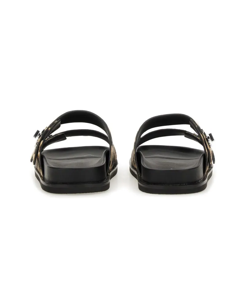 Tory Burch T Lock Sandals — Black Black