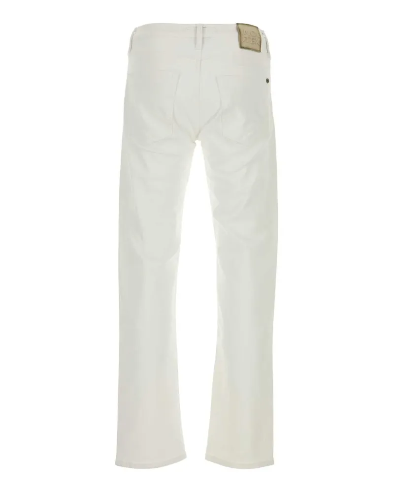Incotex Men's White Stretch Denim Jeans Biancoottico Exterior: Cotton Elastane White