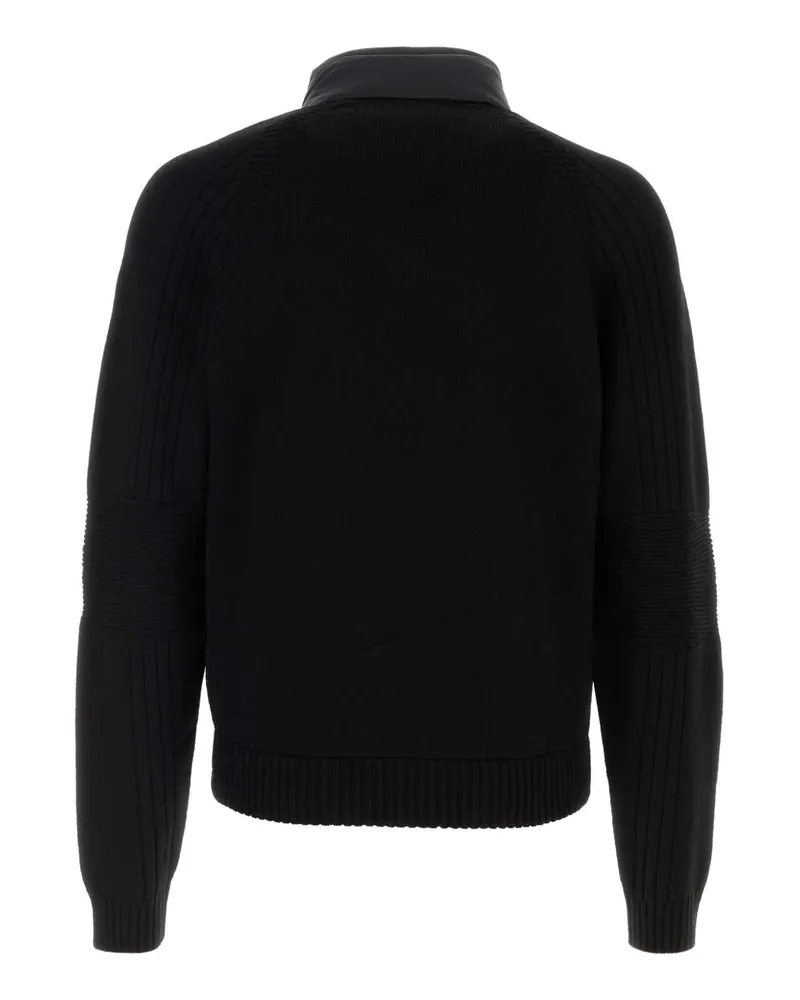 Moncler Wool-Blend Down Jacket — Black Black