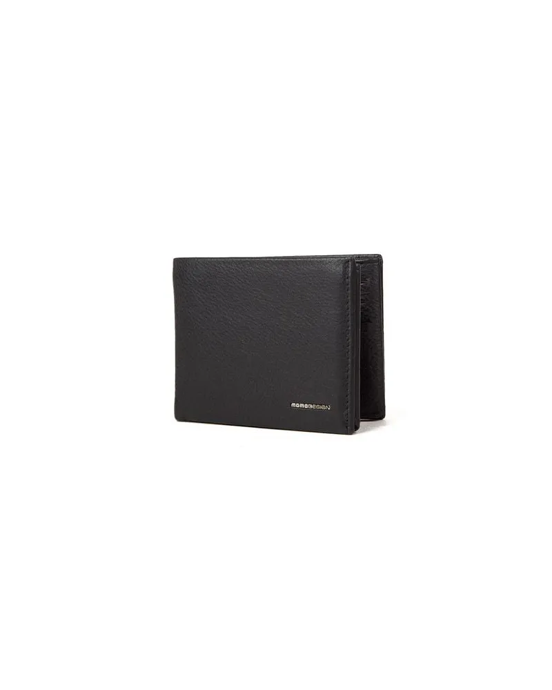 MOMO DESIGN Men's Wallet Black Genuine Leather Bags Black