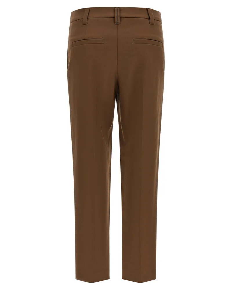 Brunello Cucinelli Monile Trousers — Brown Brown