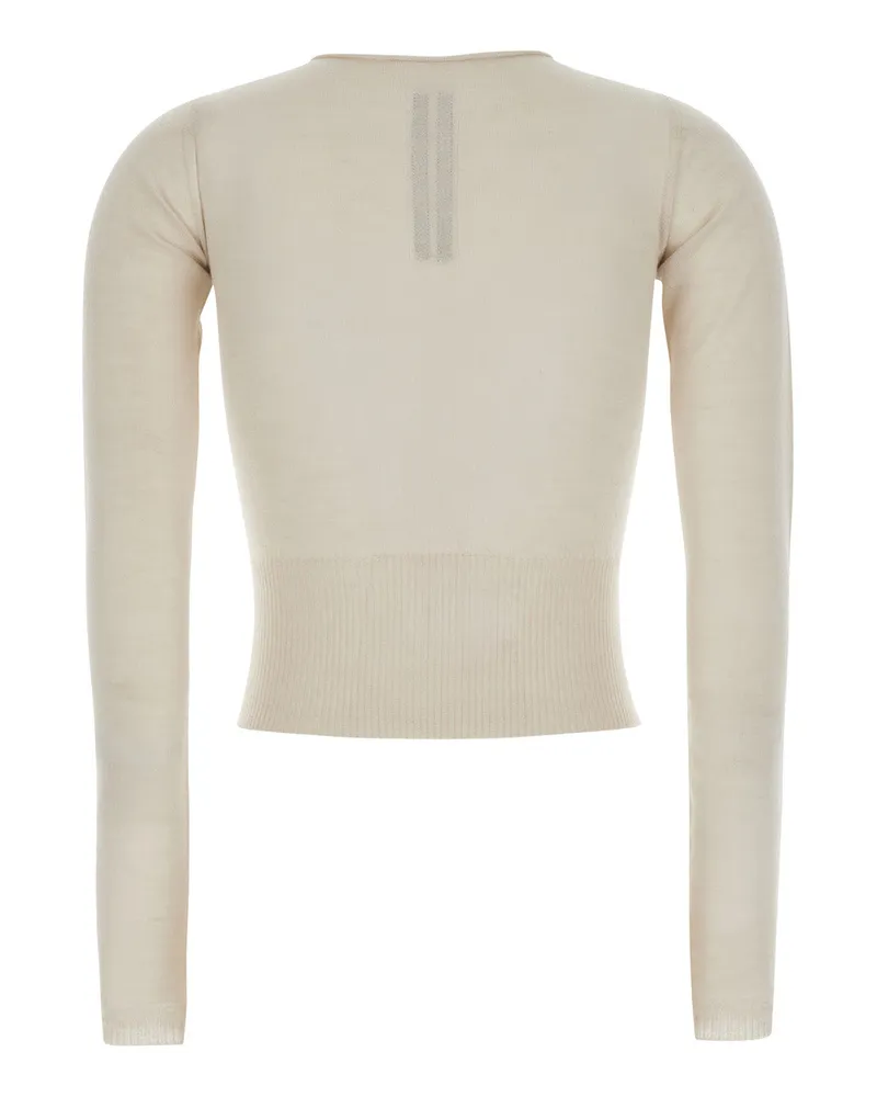 Rick Owens Women Cropped Cashmere Sweater, Beige Tops Top Beige
