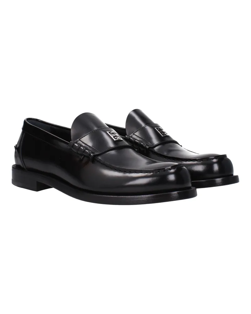 Givenchy Men's Black Leather Slip-On Loafers Black