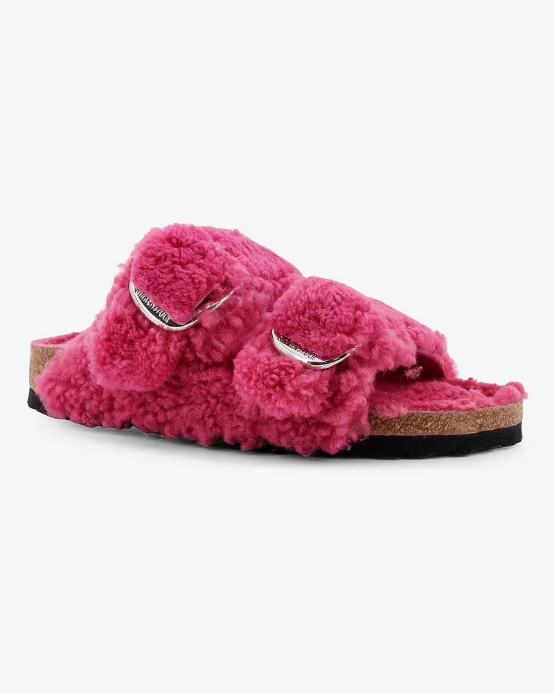 Birkenstock Women's Arizona Big Buckle Teddy Sandals Pink Pelle Pink