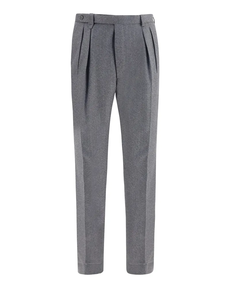 Brioni Men's Trousers Elba Anthracite Wool (ovis Aries Gray
