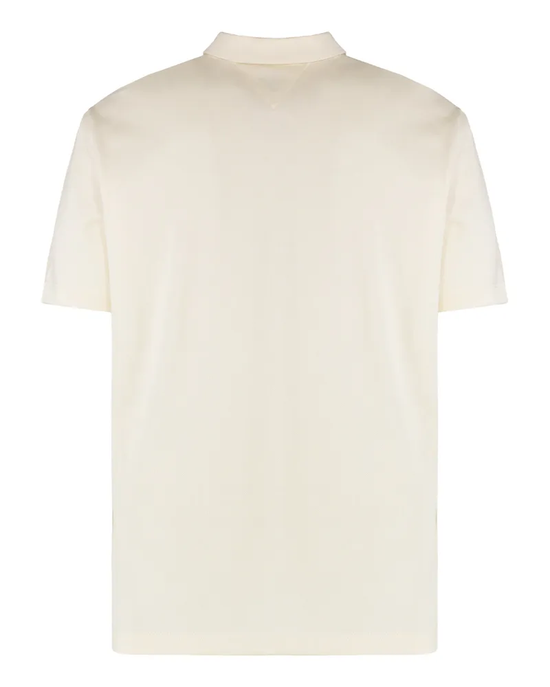 Bottega Veneta Men's Polo Shirt Cotton Piqué Cream T-shirts And Polos Cream