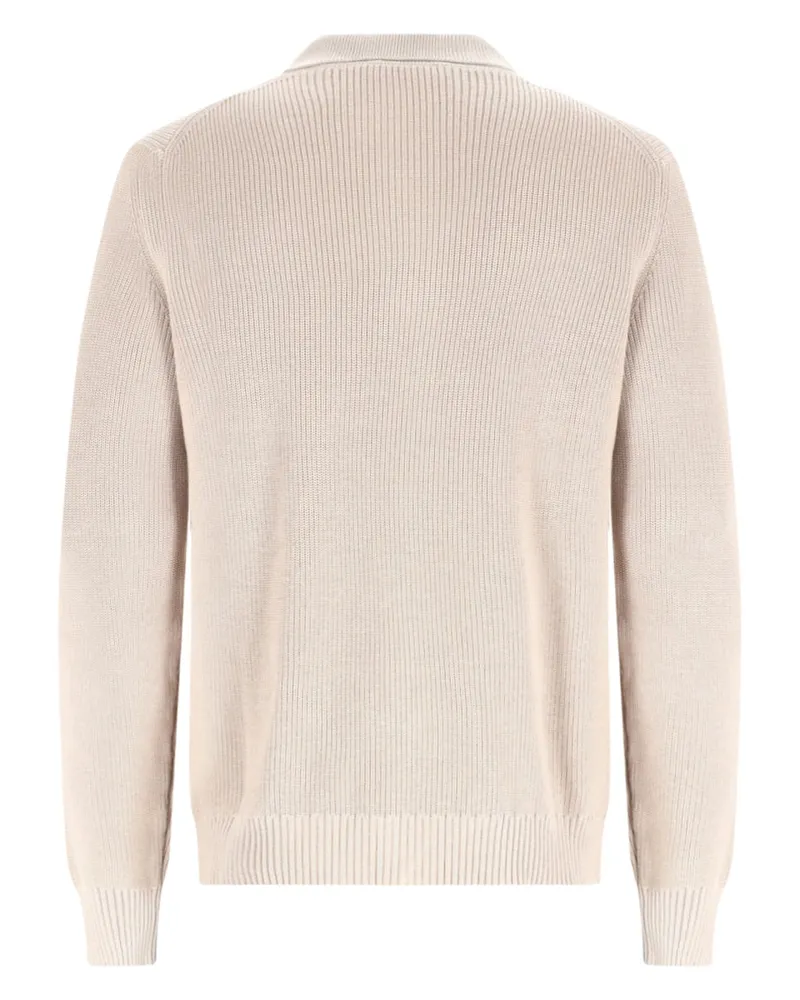 Fay Cotton Knit Cardigan — Beige Beige
