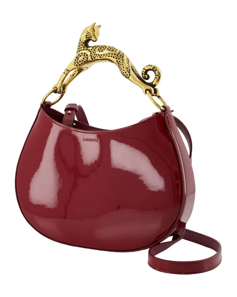 Lanvin Women's Pm Poignee Chat Crossbody -  Leather Red Calfskin Bags Crossbodies Red