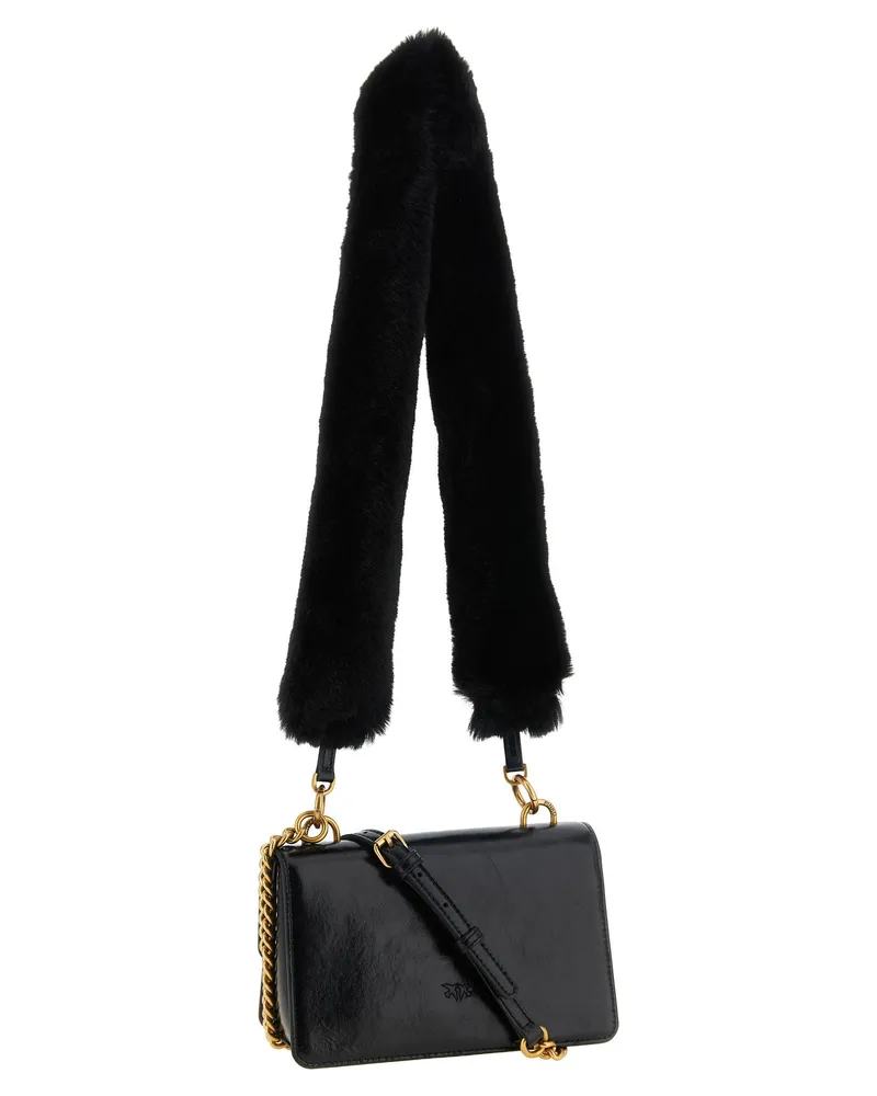 Pinko Love One Mini Shoulder Bag — Black Black