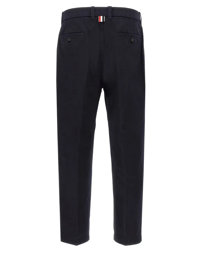 Thom Browne Utility Cotton Twill Trousers — Black Black