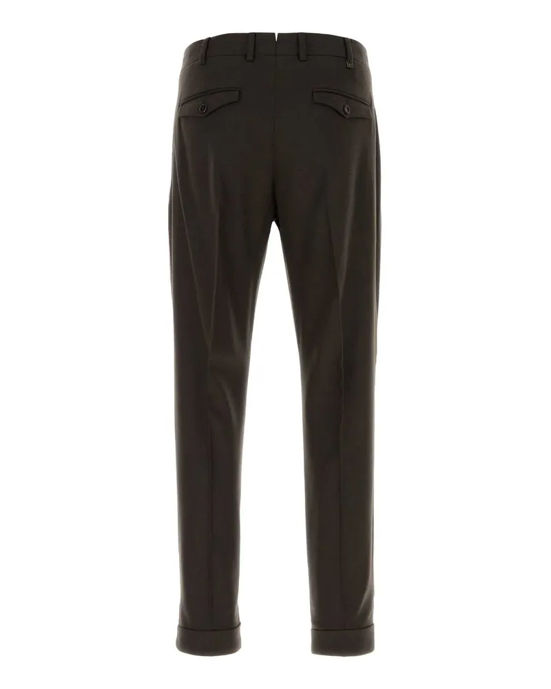 PT TORINO Men's Dark Brown Stretch Wool Blend Pant Moro Pantaloni Trousers Brown
