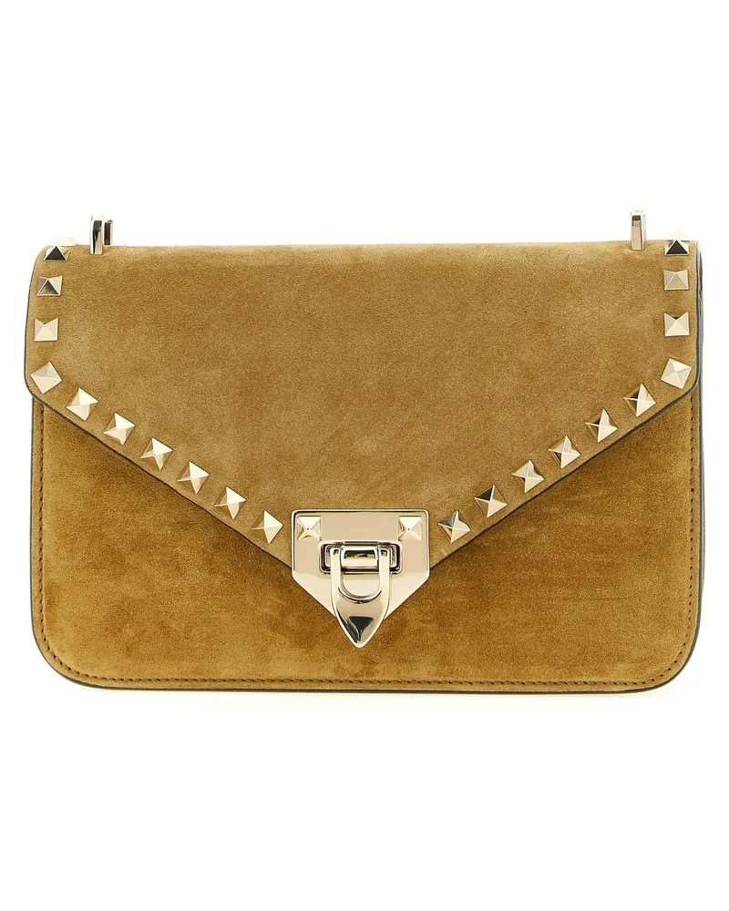 Valentino Garavani Women's Beige Calfskin Crossbody Bag Beige