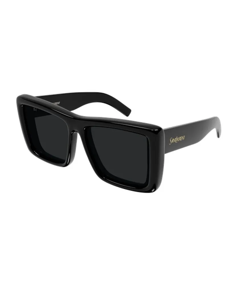 Saint Laurent SL900HOWL Square Acetate Sunglasses — Black Black