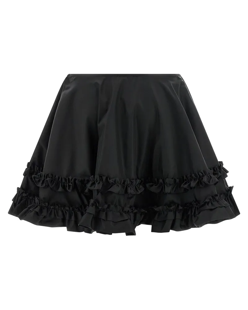 Ganni Duchesse Mini Skirt — Black Black