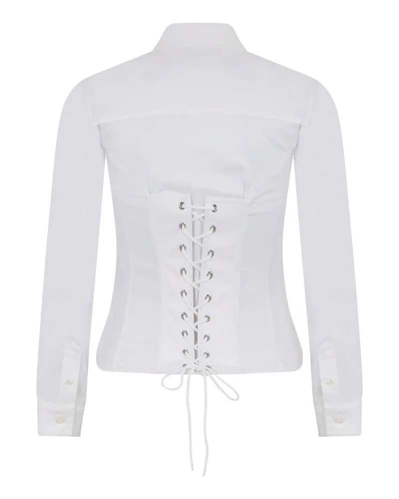 Balenciaga Women's Shirt Cotton Long-Sleeve White White