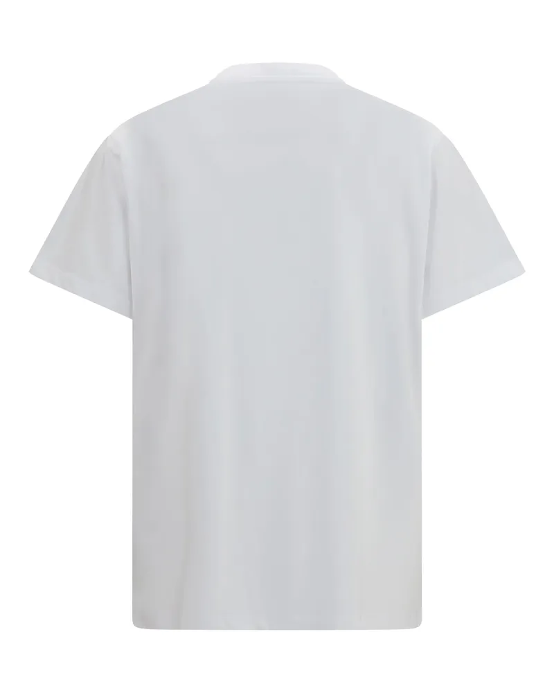 Ganni Women's T-Shirt Cherry Print Bright White Cotton T-Shirts & Jerseys White