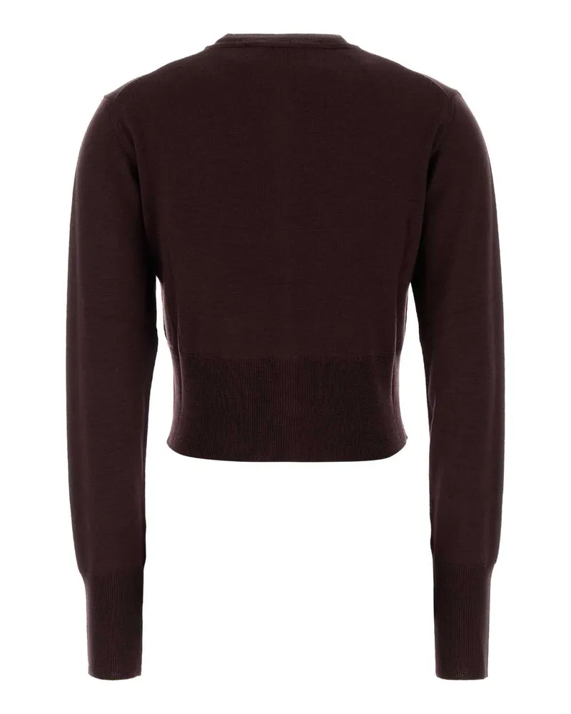 Vivienne Westwood Women's Aubergine Wool Bea Cardigan Aw26darkmahogany Exterior: Maglieria Sweater Purple
