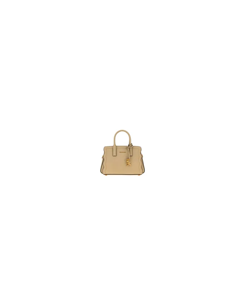 Michael Kors Women's Beige Leather Leila Handbag Khaki Borse A Mano Bag Beige