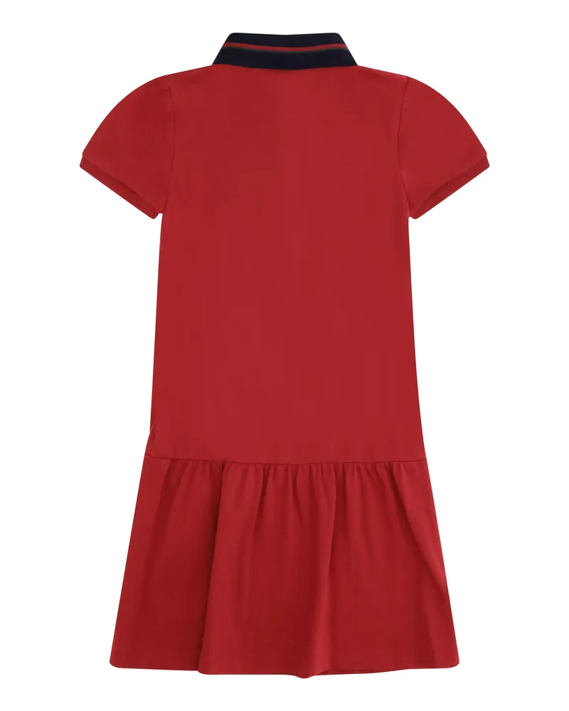 Gucci Girls' Cotton Polo Dress Cherry Red-Mix Cotton; Elastane Red/mix Red