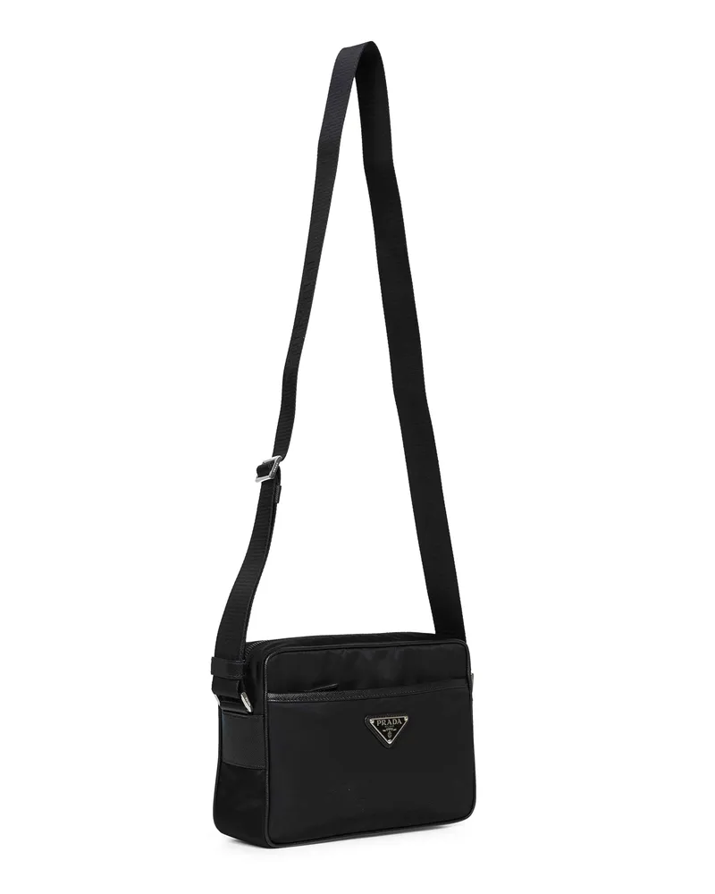 Prada Men's Crossbody Bag Re-Nylon Black Recycled Polyamide Shoulder Black