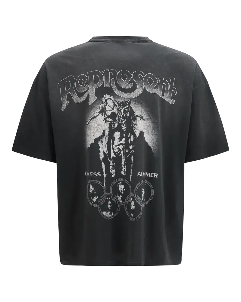 REPRESENT Beach Boys Graphic T-Shirt — Black Stained