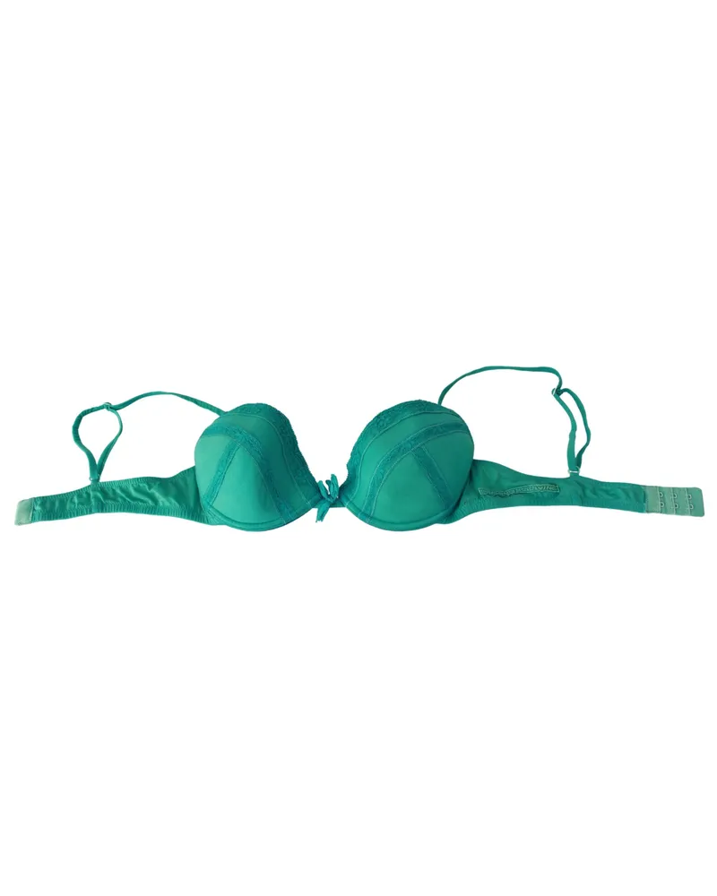 Ermanno Scervino Women Green Push Up Bra Cotton Underwear Clothing Green