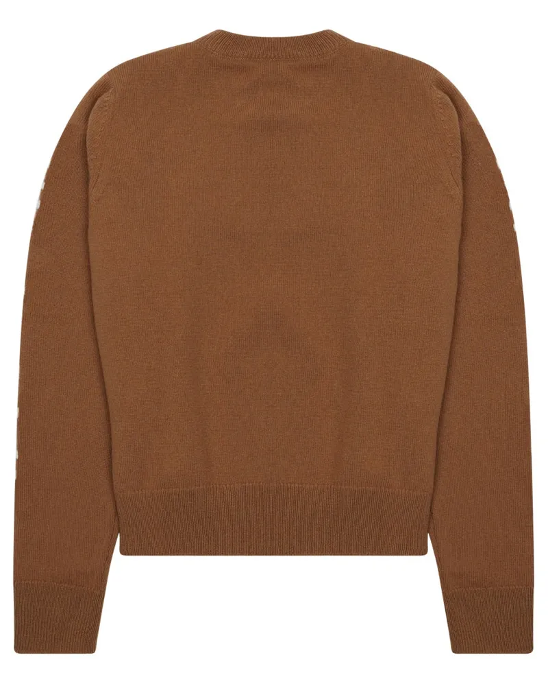 Celine Wool & Cashmere Blend with Logo Sweater — Brown Brown