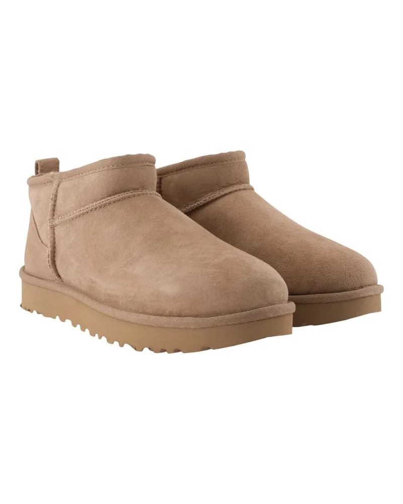UGG Lambskin Ankle Boot — Brown Brown