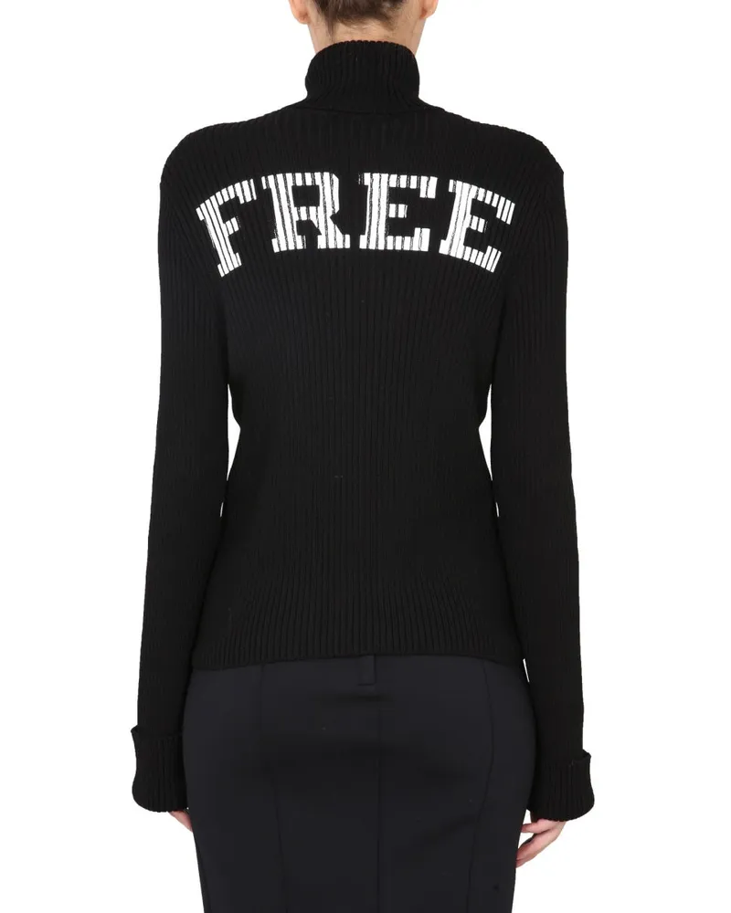 Balenciaga Turtleneck Knit Sweater — Black Black