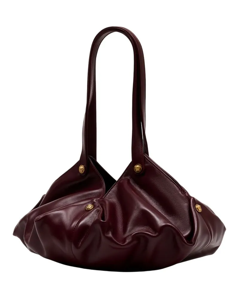 Versace Women's Shoulder Bag -  Leather Bordeaux Burgundy Lambskin Shoulder-Hobo-Bags Burgundy
