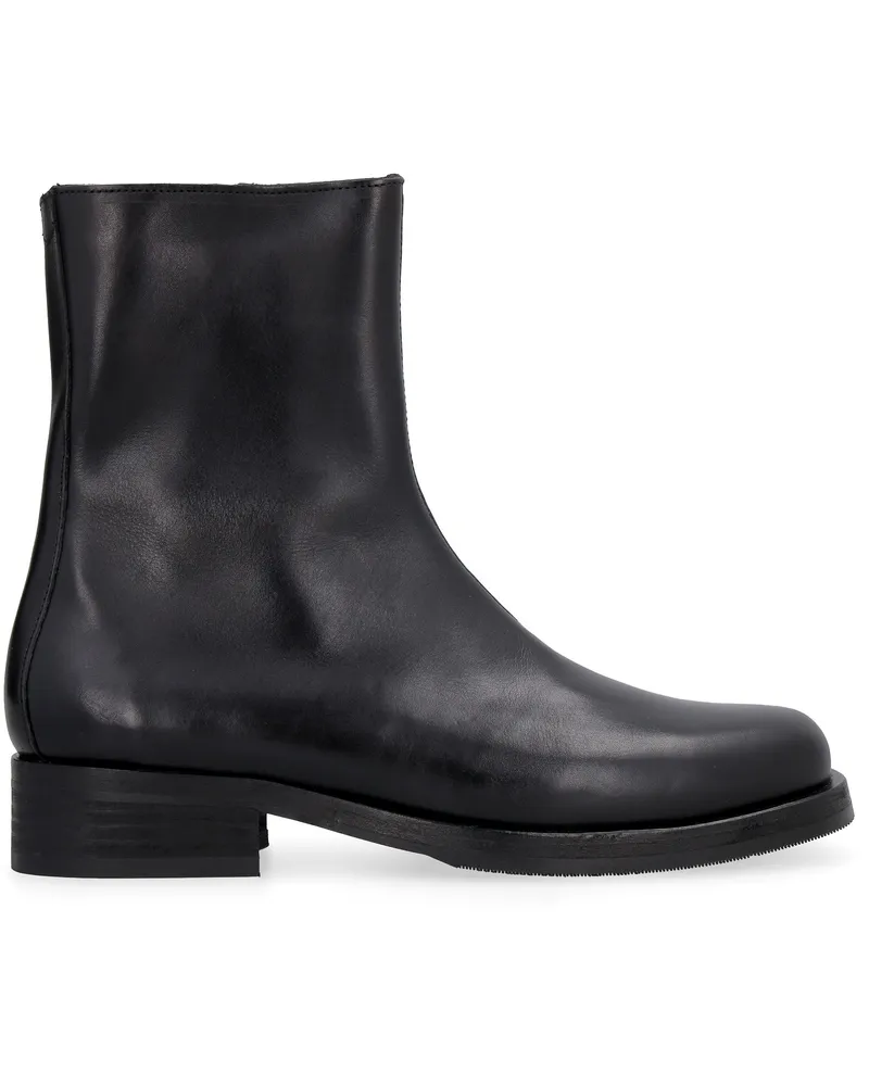 Our Legacy Men's Ankle Boots Camion Leather Black Calf Black