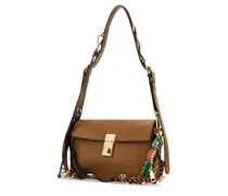 Women's Caramel Leather Small  Soft Sound Shoulder Bag Caramel0n Vitello Borse A Tracolla