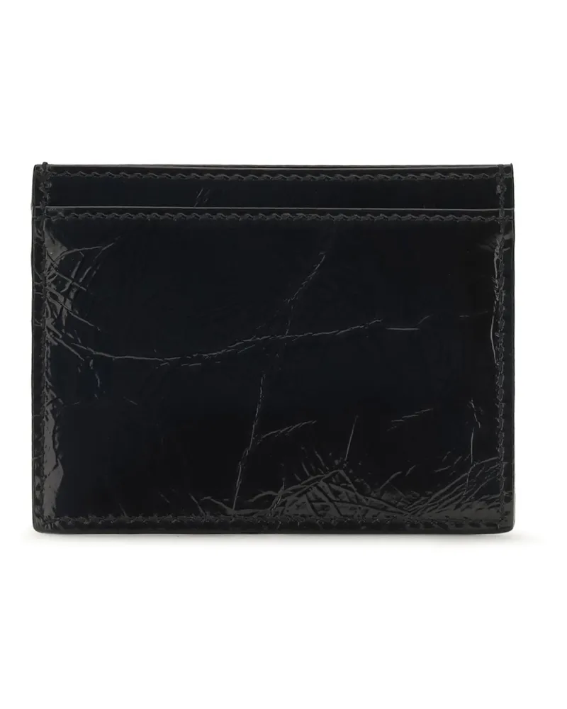 Vivienne Westwood Orb Logo Leather Card Case — Black Black
