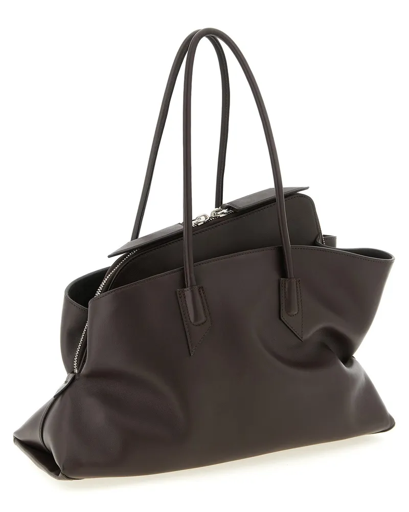 ATTICO Women's Brown Calfskin Shoulder Bag Brown