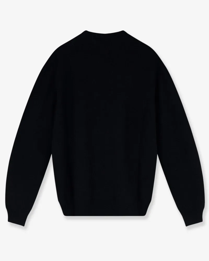 Loro Piana Men's Cashmere Sweater Baby Black Black