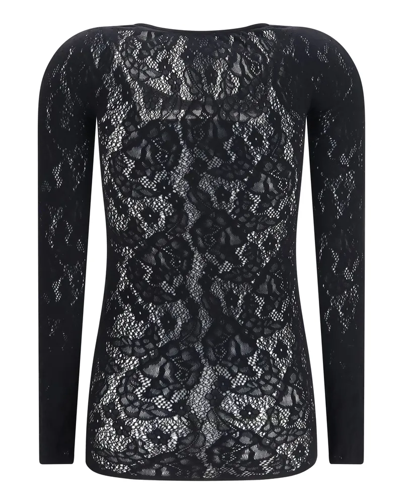 Wolford Infinite Rose Top — Black 